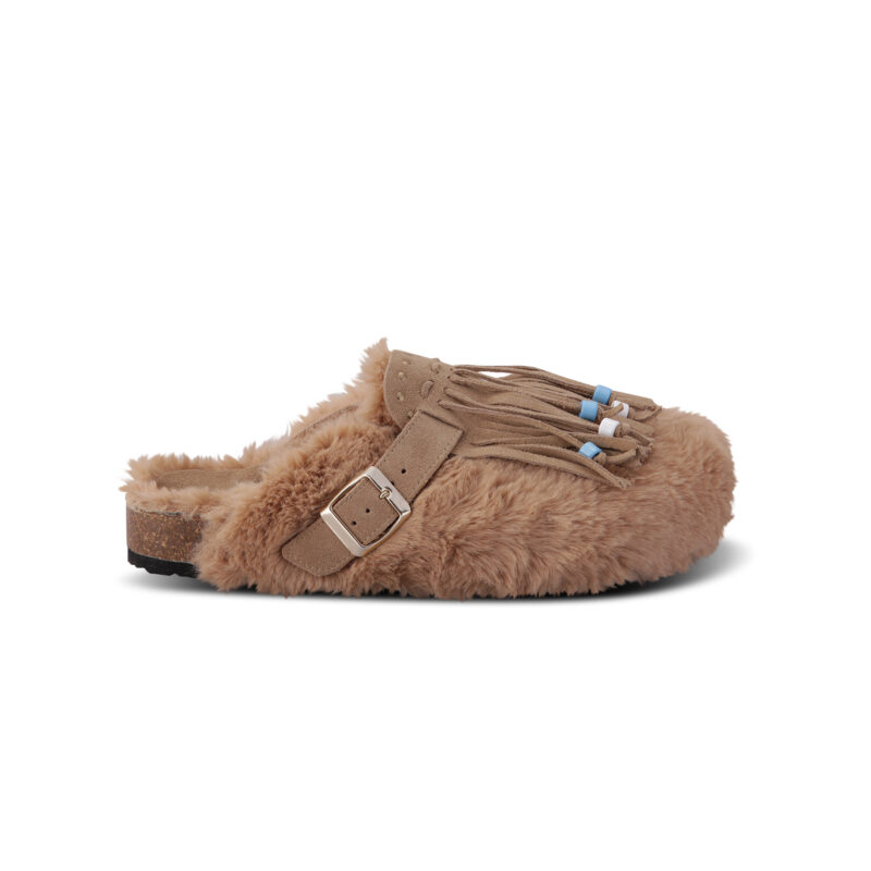 DANDARA PELLICCIA BEIGE + FRANGIA