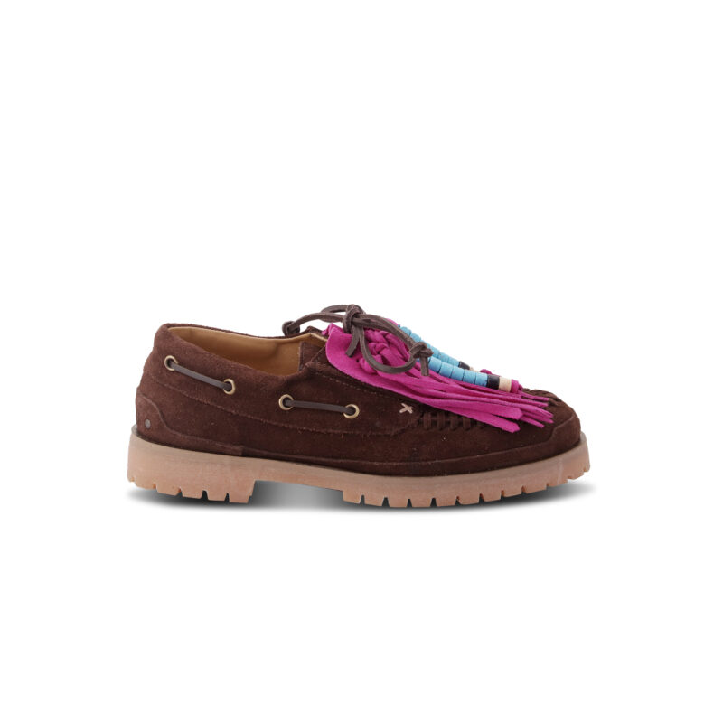 NAUTICO SUEDE MARRONE + FRANGIA