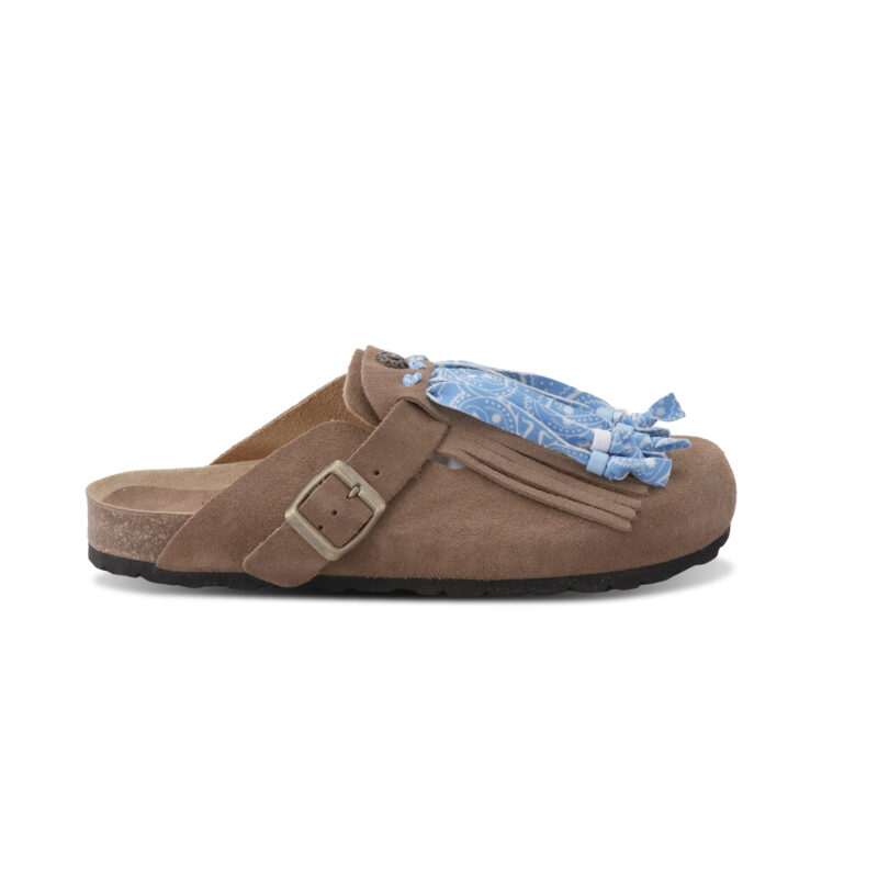 DANDARA 186 BANDANA CELESTE SUEDE VISONE